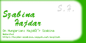 szabina hajdar business card